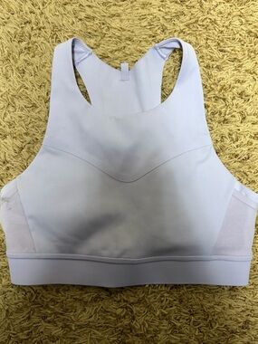 High-Neck Sports Bra in Light Lavender — Medium Support dive bra